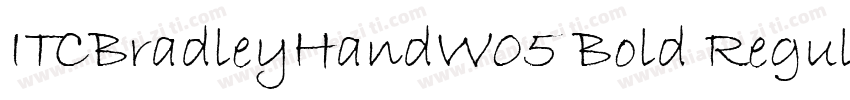 ITCBradleyHandW05 Bold Regular字体转换